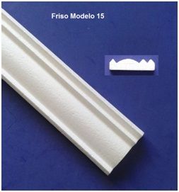 Rodameio e/ou Friso para portas e janelas MODELO 15 - Moldutec