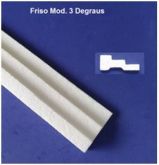 Rodameio e/ou Friso para portas e janelas MODELO 3 DEgraus  - Moldutec